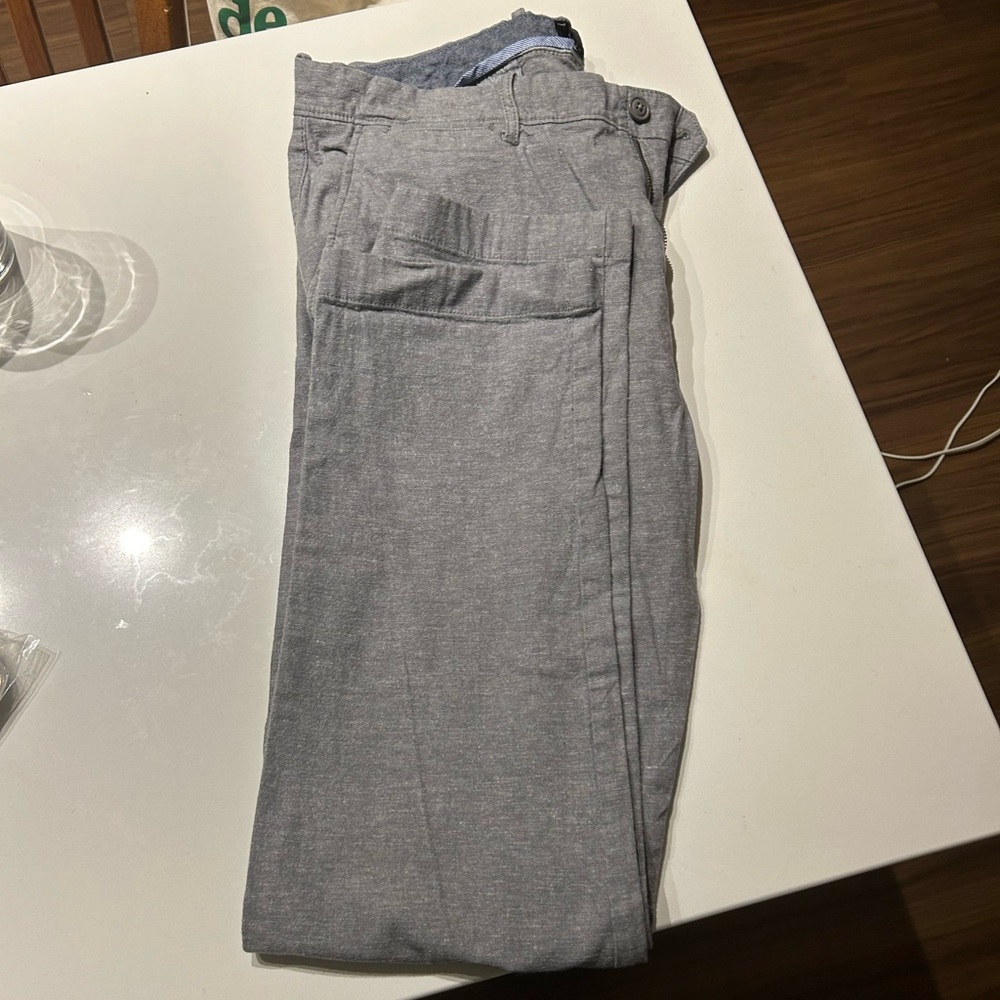 J. Crew 484 Slim-Fit Chino Pant in Stretch Slub Cotton Linen | Grey